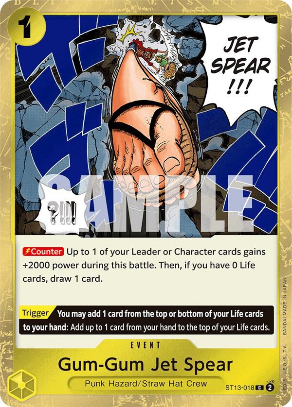 Gum Gum Jet Spear ST13-018 (Ultra Deck: The Three Brothers) - Foil