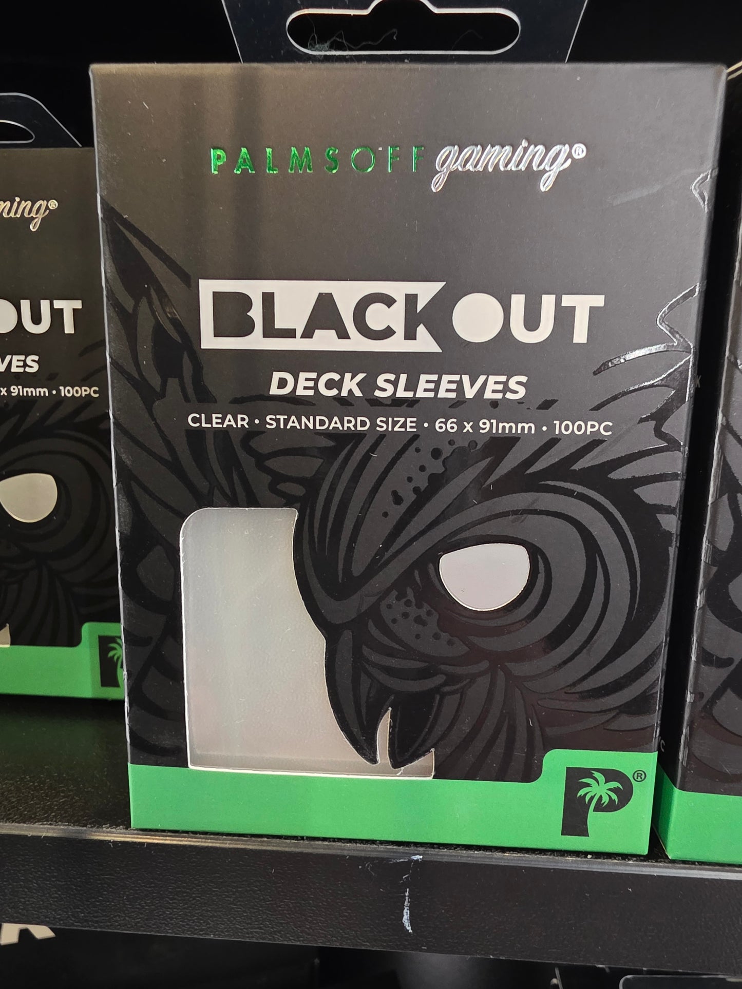 Palms Off Gaming Black Out Deck Sleeves - Clear