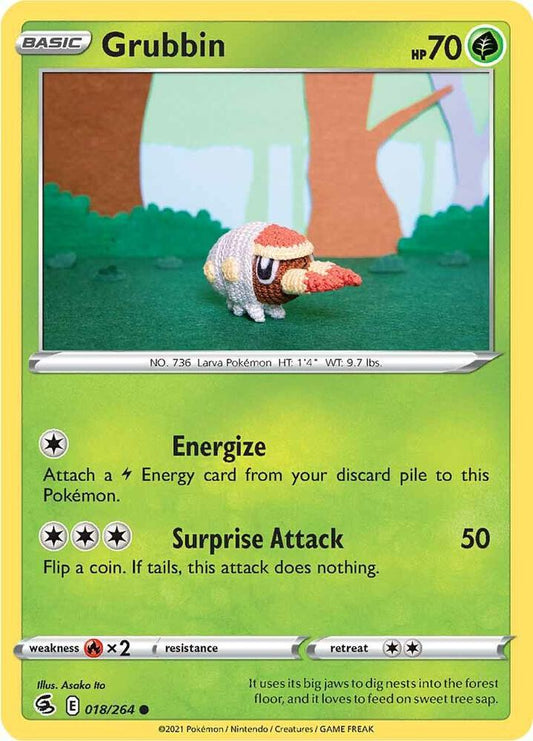 Grubbin 018/264 (SWSH08: Fusion Strike) 