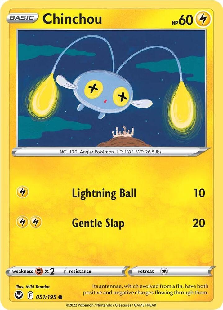 Chinchou 051/195 (SWSH12: Silver Tempest) 