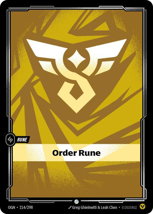 Order Rune 214/298 (Origins) 