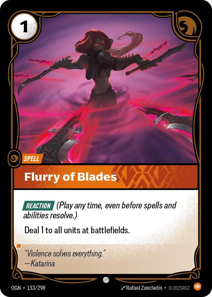 Flurry of Blades 133/298 (Origins)  - Foil