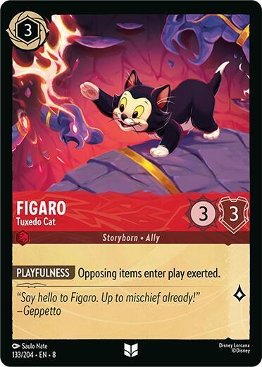 Figaro, Tuxedo Cat 133/204 (Reign of Jafar)  - Cold Foil
