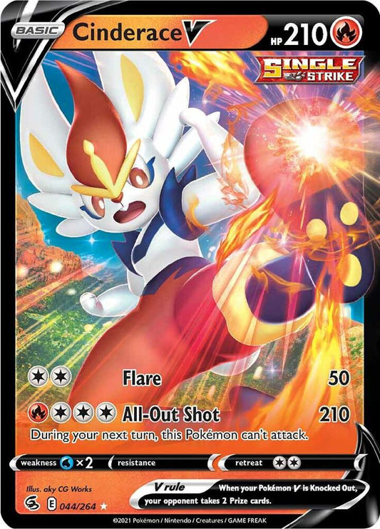 Cinderace V 044/264 (SWSH08: Fusion Strike)  - Holofoil