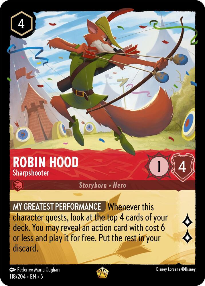 Robin Hood, Sharpshooter 118/204 (Shimmering Skies)  - Cold Foil