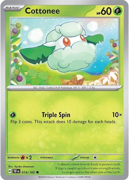Cottonee 014/162 (SV05: Temporal Forces)  - Reverse Holofoil