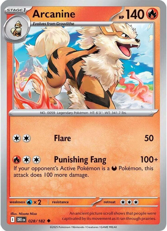 Arcanine 028/182 (SV10: Destined Rivals) 