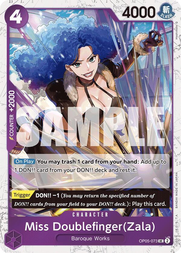 Miss Doublefinger(Zala) OP05-073 (Premium Booster -The Best-)  - Jolly Roger Foil