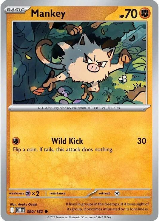 Mankey 090/182 (SV10: Destined Rivals) 