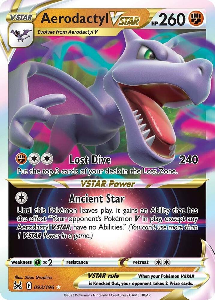 Aerodactyl VSTAR 093/196 (SWSH11: Lost Origin)  - Holofoil