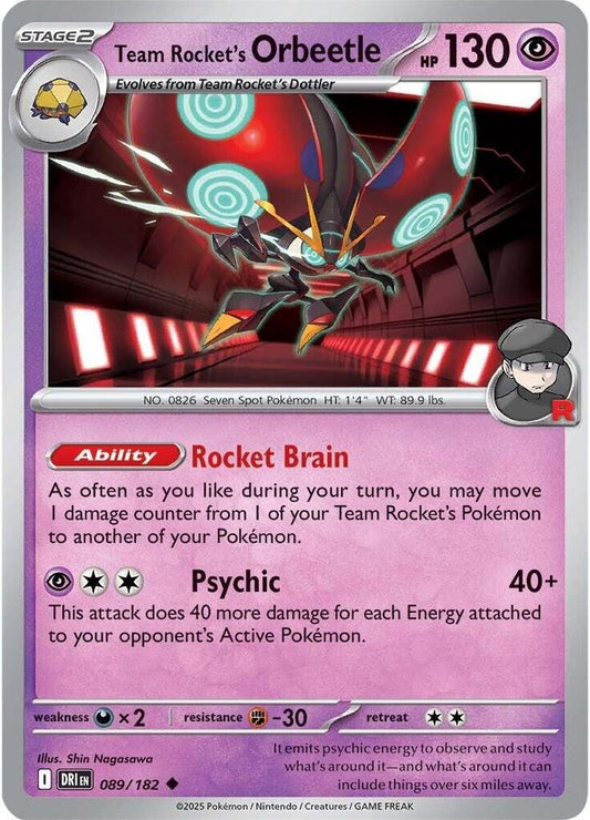 Team Rocket's Orbeetle 089/182 (SV10: Destined Rivals) 
