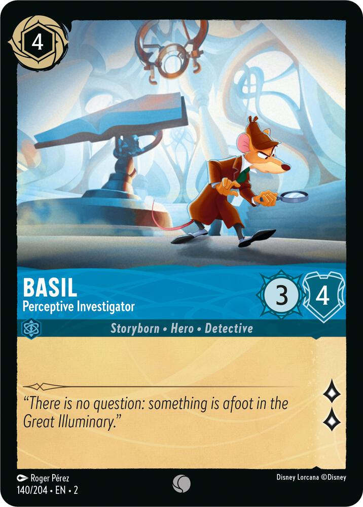 Basil, Perceptive Investigator 140/204 (Rise of the Floodborn)  - Cold Foil