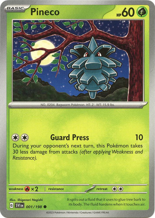 Pineco 001/198 (SV01: Scarlet & Violet Base Set) 