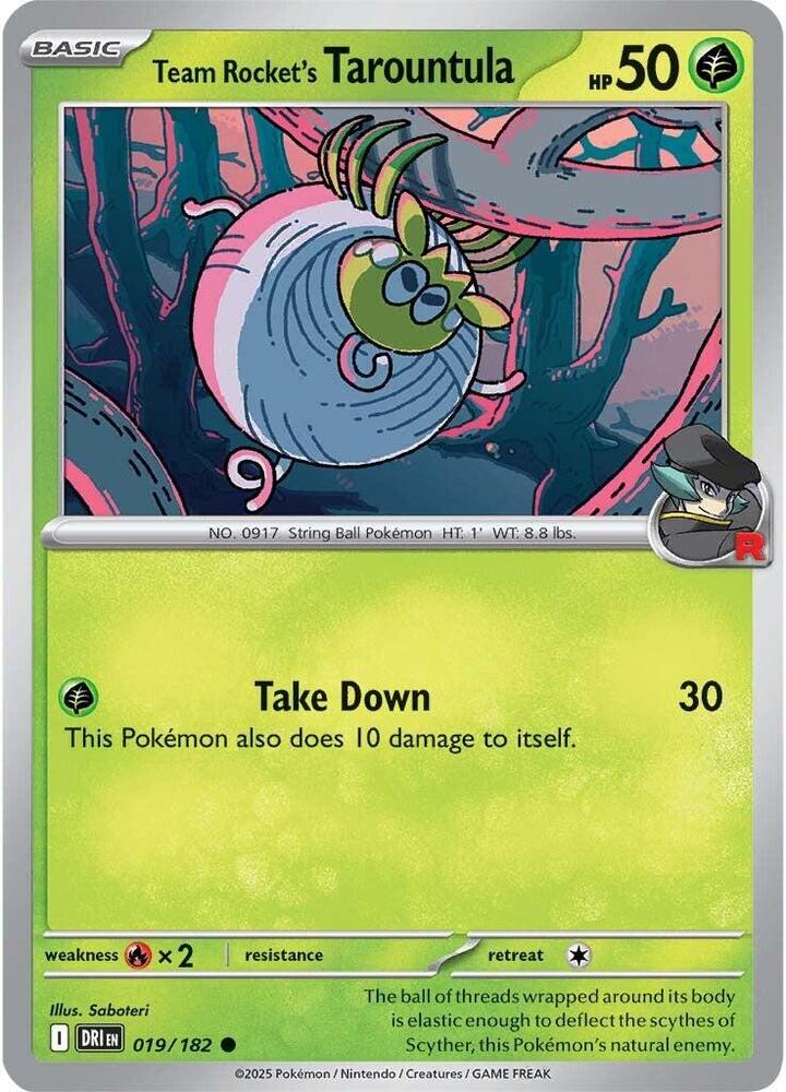 Team Rocket's Tarountula 019/182 (SV10: Destined Rivals) 
