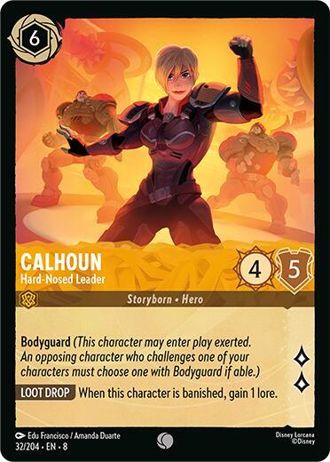 Calhoun, Hard Nosed Leader 32/204 (Reign of Jafar)  - Cold Foil