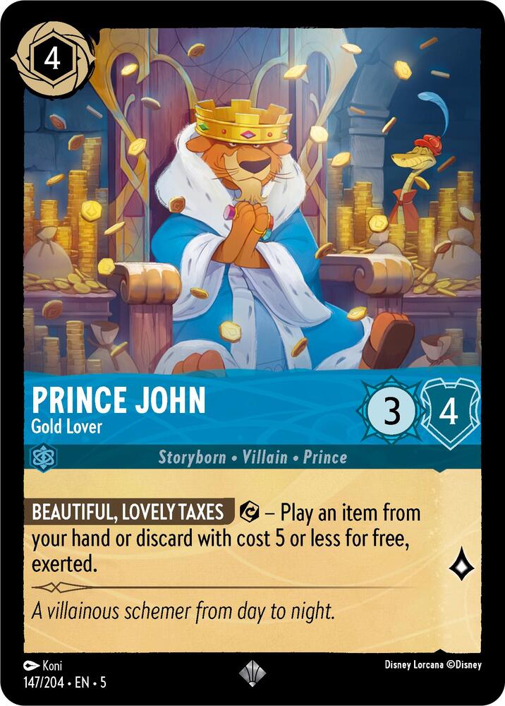Prince John, Gold Lover 147/204 (Shimmering Skies)  - Cold Foil