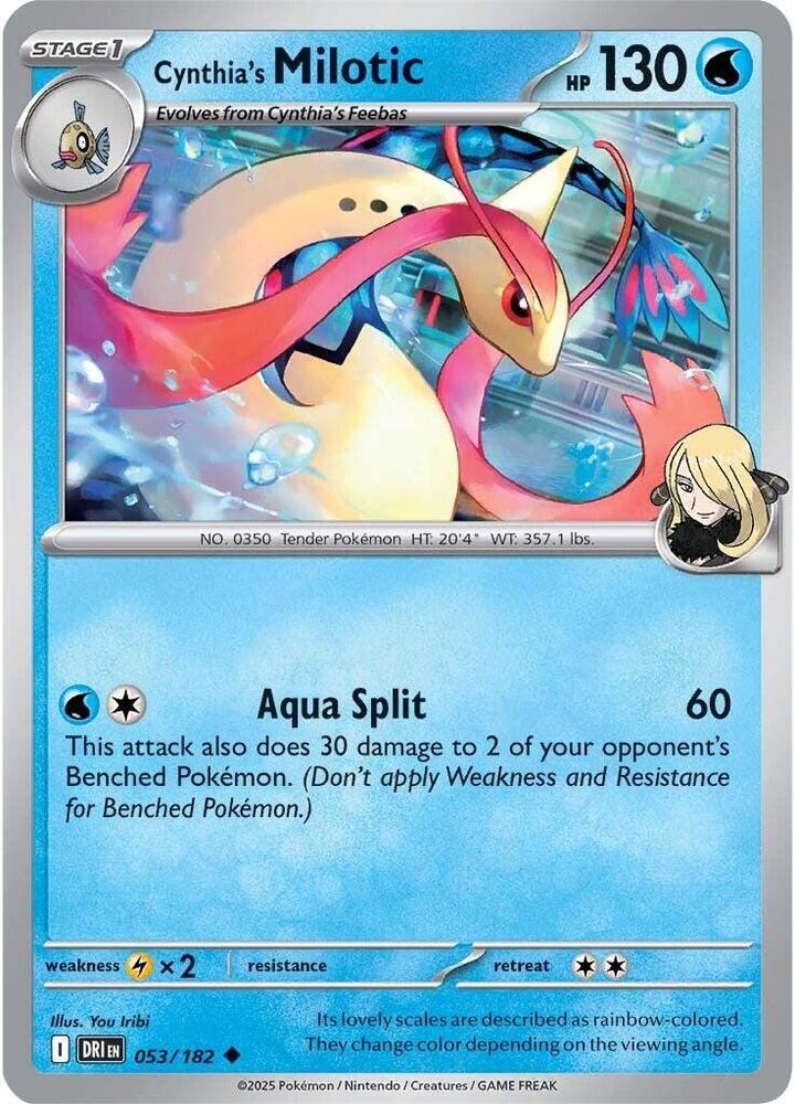 Cynthia's Milotic 053/182 (SV10: Destined Rivals) 