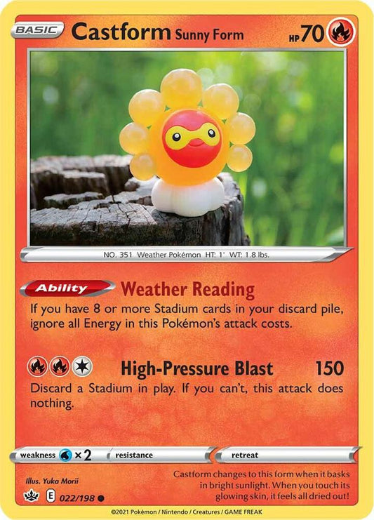 Castform Sunny Form 022/198 (SWSH06: Chilling Reign) 