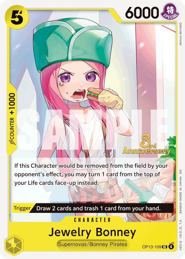 Jewelry Bonney OP13-109 (Carrying On His Will: 3rd Anniversary Tournament Cards) 
