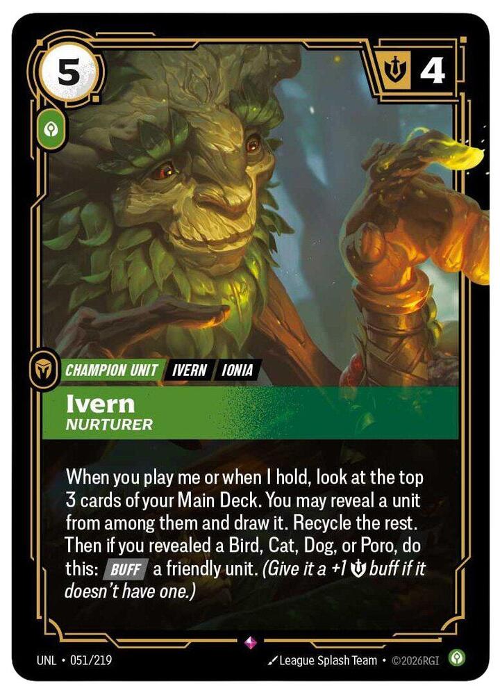 Ivern - Nurturer 51/219 (Unleashed)  - Foil