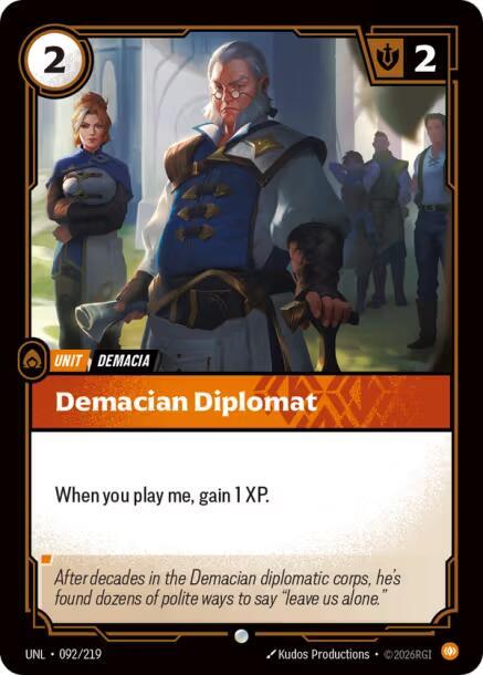 Demacian Diplomat 092/219 (Unleashed)  - Foil