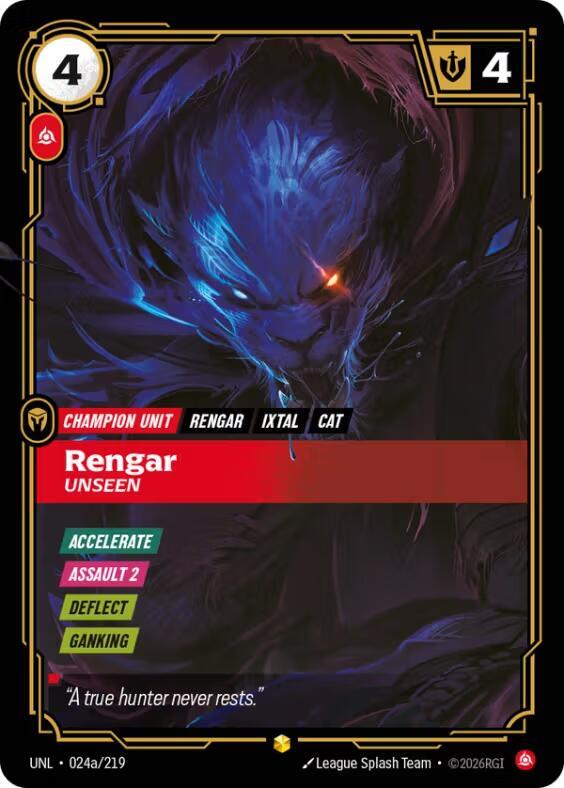 Rengar - Unseen 024a/219 (Unleashed)  - Foil