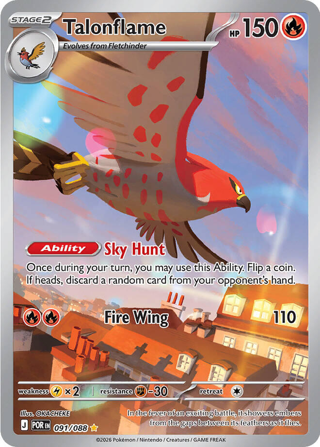 Talonflame 091/088 (ME03: Perfect Order)  - Holofoil