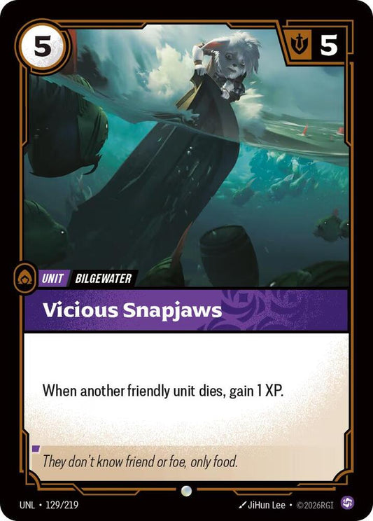 Vicious Snapjaws 129/219 (Unleashed)  - Foil