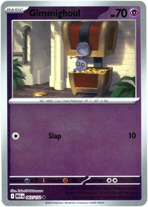 Gimmighoul 067/132 (ME01: Mega Evolution)  - Reverse Holofoil