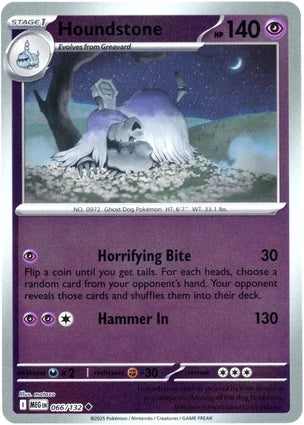 Houndstone 066/132 (ME01: Mega Evolution)  - Reverse Holofoil