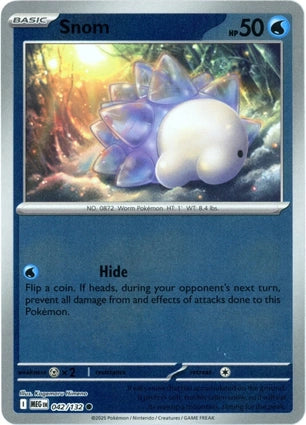 Snom 042/132 (ME01: Mega Evolution)  - Reverse Holofoil