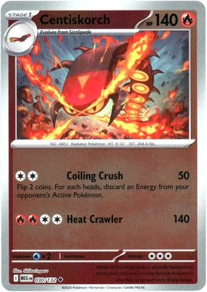 Centiskorch 030/132 (ME01: Mega Evolution)  - Reverse Holofoil