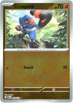 Croagunk 078/132 (ME01: Mega Evolution)  - Reverse Holofoil