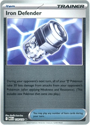 Iron Defender 118/132 (ME01: Mega Evolution)  - Reverse Holofoil