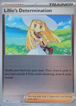 Lillie's Determination 119/132 (ME01: Mega Evolution)  - Reverse Holofoil