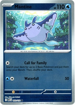Mantine 032/132 (ME01: Mega Evolution)  - Reverse Holofoil