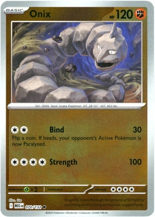 Onix 070/132 (ME01: Mega Evolution)  - Reverse Holofoil