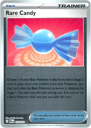 Rare Candy 125/132 (ME01: Mega Evolution)  - Reverse Holofoil