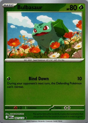 Bulbasaur 001/132 (ME01: Mega Evolution)  - Reverse Holofoil