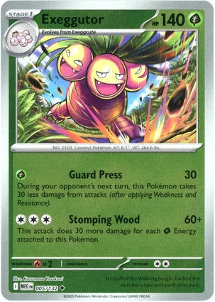 Exeggutor 005/132 (ME01: Mega Evolution)  - Reverse Holofoil