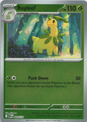 Bayleef 009/132 (ME01: Mega Evolution)  - Reverse Holofoil