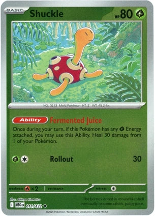 Shuckle 011/132 (ME01: Mega Evolution)  - Reverse Holofoil