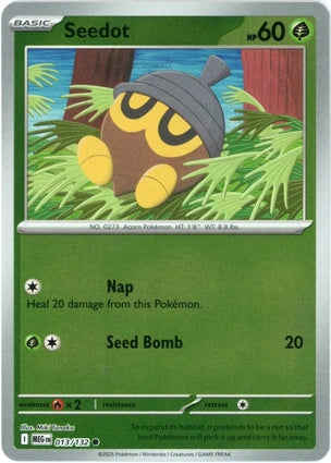 Seedot 013/132 (ME01: Mega Evolution)  - Reverse Holofoil