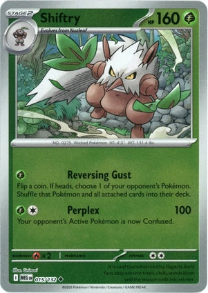 Shiftry 015/132 (ME01: Mega Evolution)  - Reverse Holofoil