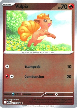 Vulpix 019/132 (ME01: Mega Evolution)  - Reverse Holofoil