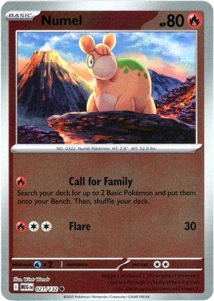 Numel 021/132 (ME01: Mega Evolution)  - Reverse Holofoil