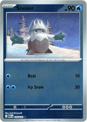 Snover 035/132 (ME01: Mega Evolution)  - Reverse Holofoil