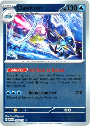Clawitzer 038/132 (ME01: Mega Evolution)  - Reverse Holofoil