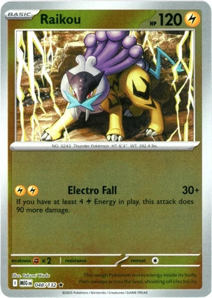 Raikou 048/132 (ME01: Mega Evolution)  - Reverse Holofoil