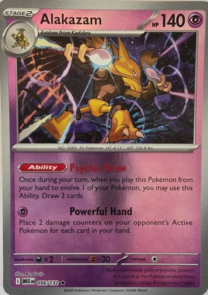 Alakazam 056/132 (ME01: Mega Evolution)  - Reverse Holofoil